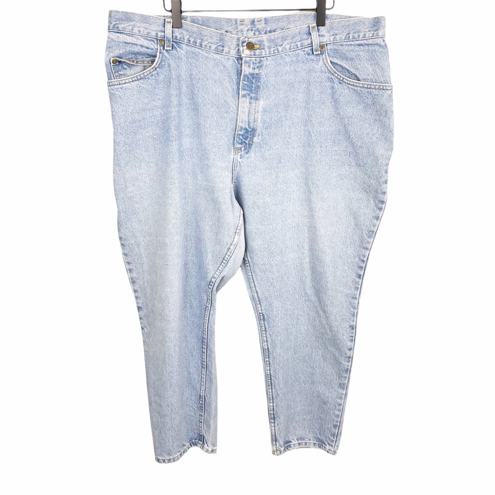 Vintage Lee Denim Women's Plus Size High Waisted Light Wash Denim Mom Jeans